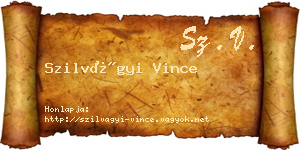 Szilvágyi Vince névjegykártya