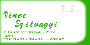 vince szilvagyi business card